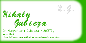 mihaly gubicza business card